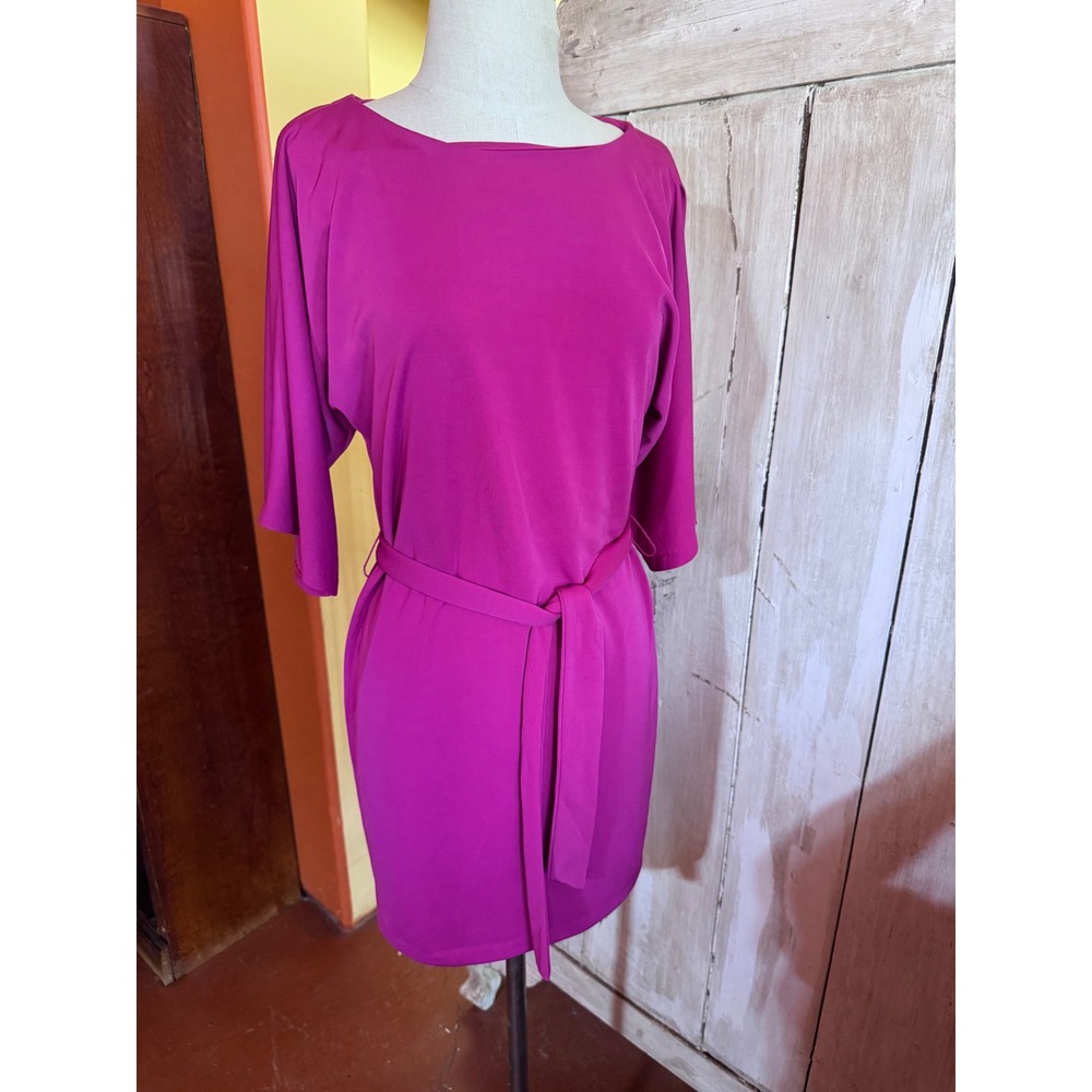 The Limited Petite Magenta Pink Dolman Sleeve Belted Sheath Dress XXS